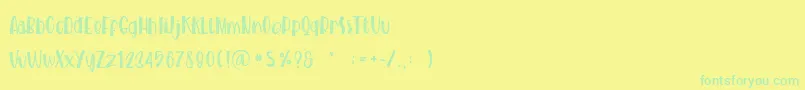 Más sobre la fuente BLINKIES fuente BLINKIES – Fuentes Verdes Sobre Fondo Amarillo