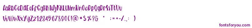 Шрифт BLINKIES – фиолетовые шрифты на белом фоне