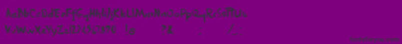 DersuUzalaBrush-fontti – mustat fontit violetilla taustalla
