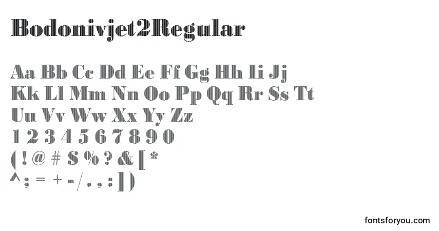 Bodonivjet2Regular-fontti – aakkoset, numerot, erikoismerkit