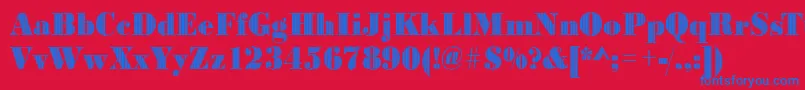 Bodonivjet2Regular Font – Blue Fonts on Red Background