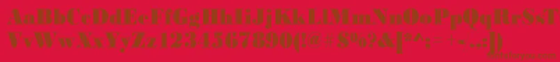 Bodonivjet2Regular Font – Brown Fonts on Red Background