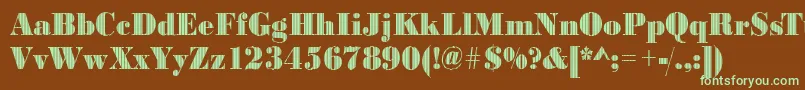 Bodonivjet2Regular Font – Green Fonts on Brown Background