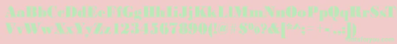 Bodonivjet2Regular Font – Green Fonts on Pink Background
