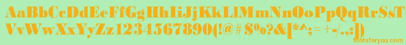 Bodonivjet2Regular Font – Orange Fonts on Green Background