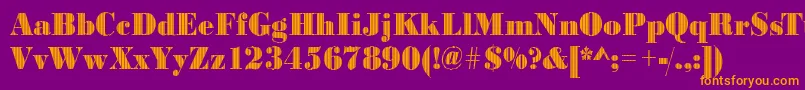 Bodonivjet2Regular Font – Orange Fonts on Purple Background