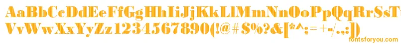 Bodonivjet2Regular Font – Orange Fonts on White Background