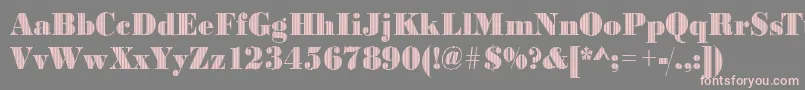 Bodonivjet2Regular-Schriftart – Rosa Schriften auf grauem Hintergrund