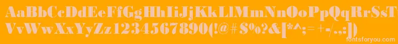 Bodonivjet2Regular Font – Pink Fonts on Orange Background