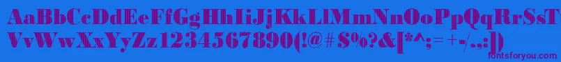 Bodonivjet2Regular Font – Purple Fonts on Blue Background