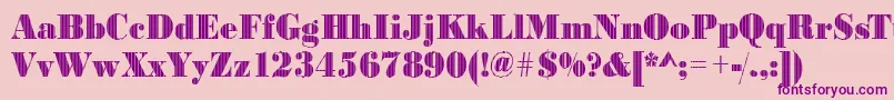 Bodonivjet2Regular Font – Purple Fonts on Pink Background