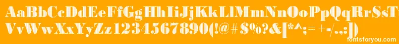 Bodonivjet2Regular Font – White Fonts on Orange Background