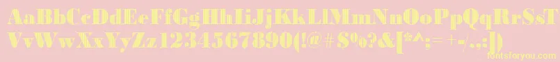 Bodonivjet2Regular Font – Yellow Fonts on Pink Background