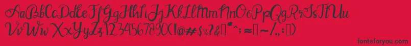 フォントBlinkPink – 赤い背景に黒い文字