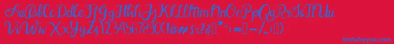 fuente BlinkPink – Fuentes Azules Sobre Fondo Rojo