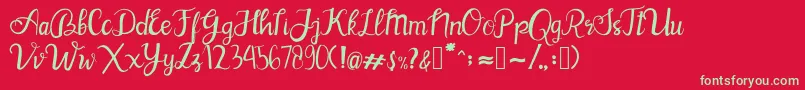 BlinkPink Font – Green Fonts on Red Background