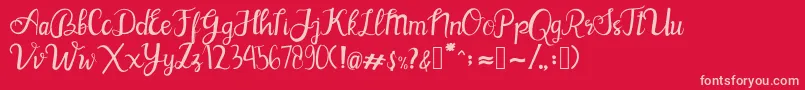 BlinkPink Font – Pink Fonts on Red Background