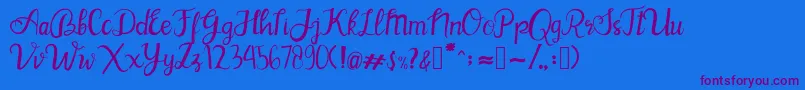 Шрифт BlinkPink – фиолетовые шрифты на синем фоне