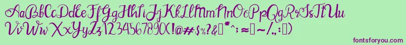 BlinkPink Font – Purple Fonts on Green Background