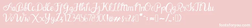 BlinkPink Font – White Fonts on Pink Background