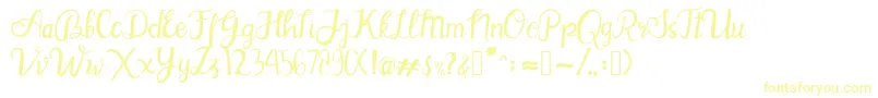 BlinkPink Font – Yellow Fonts on White Background