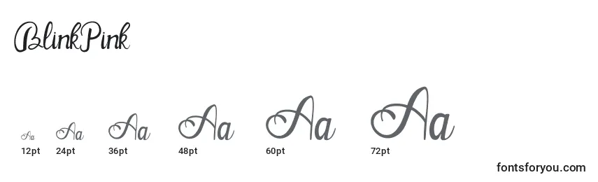 BlinkPink Font Sizes
