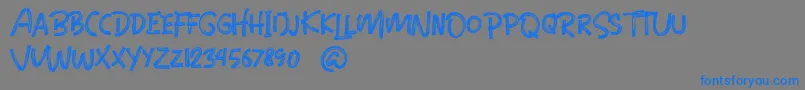 Blinkstones-Schriftart – Blaue Schriften auf grauem Hintergrund