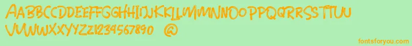 Blinkstones Font – Orange Fonts on Green Background