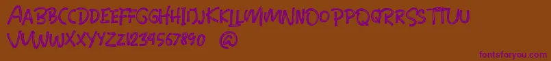 Blinkstones-Schriftart – Violette Schriften auf braunem Hintergrund