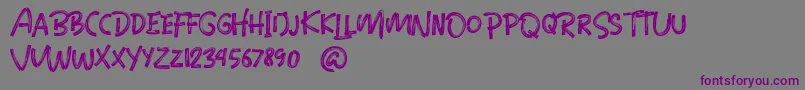Blinkstones-fontti – violetit fontit harmaalla taustalla