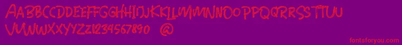 Blinkstones-Schriftart – Rote Schriften auf violettem Hintergrund