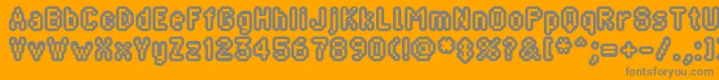 BLIPRG   Font – Gray Fonts on Orange Background
