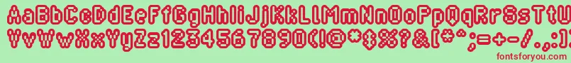 BLIPRG   Font – Red Fonts on Green Background