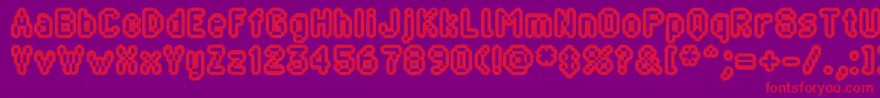Шрифт BLIPRG   – красные шрифты на фиолетовом фоне
