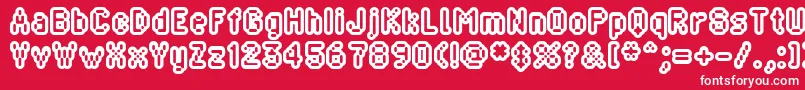 BLIPRG   Font – White Fonts on Red Background