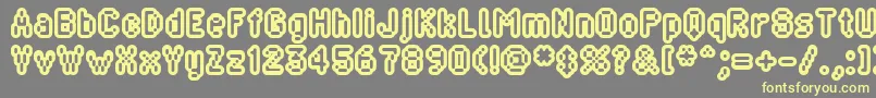 BLIPRG   Font – Yellow Fonts on Gray Background