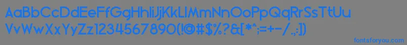 フォントBlissful Thinking – 灰色の背景に青い文字