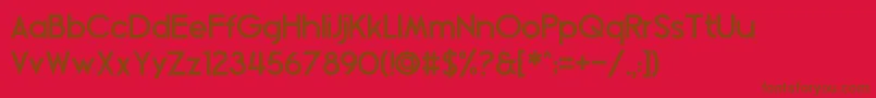 Blissful Thinking Font – Brown Fonts on Red Background