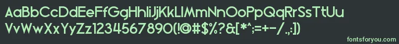 フォントBlissful Thinking – 黒い背景に緑の文字