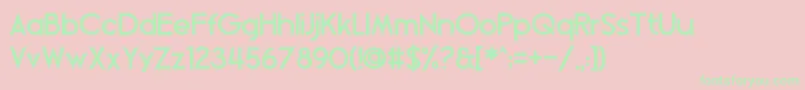 Blissful Thinking Font – Green Fonts on Pink Background