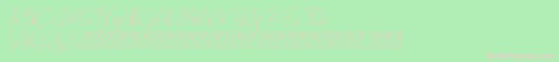 Blista Rade Slant Demo Font – Pink Fonts on Green Background