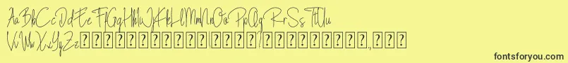 Blista Rade Font – Black Fonts on Yellow Background