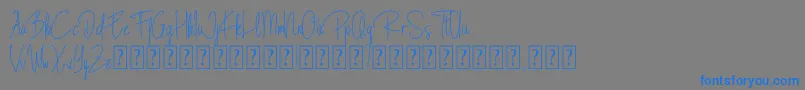 Blista Rade Font – Blue Fonts on Gray Background