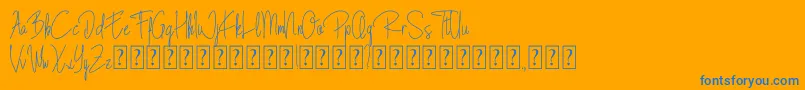 Blista Rade Font – Blue Fonts on Orange Background