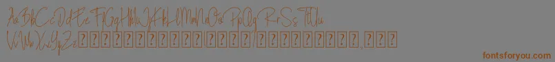 Weitere Informationen zur Blista Rade-Schriftart Blista Rade-Schriftart – Braune Schriften auf grauem Hintergrund