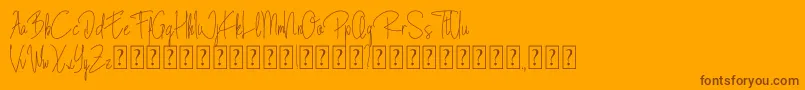 Blista Rade Font – Brown Fonts on Orange Background