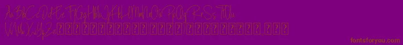 Blista Rade Font – Brown Fonts on Purple Background