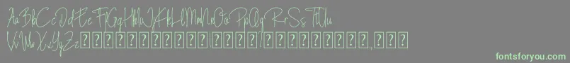 Blista Rade Font – Green Fonts on Gray Background
