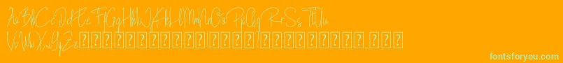 Blista Rade Font – Green Fonts on Orange Background