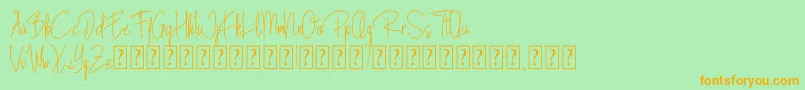 Blista Rade Font – Orange Fonts on Green Background